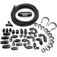 Snow Performance 10AN Braided Stainless Fuel Line Kit - Black Line For Sale