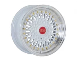 ESM-002R 15x9 4x100 5x100 10ET White  Gold Rivet Discount