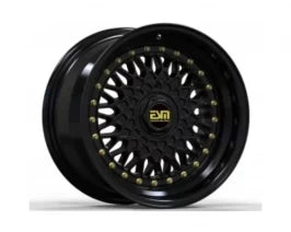 ESM-002R 16x9 4x100 5x100 15ET Gloss Black  Gold Rivet Supply