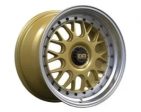 ESM-004M 18x8.5 BLANK 35ET Gold  Machine Lip Black Rivet Fashion