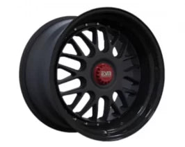 ESM-004M 17x8.5 BLANK 35ET Matte Black  Gloss Black Lip Supply