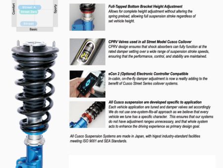 Cusco 05-09 Subaru Legacy BP 40 Way Adjustable Street Zero-A Coilover Kit Supply