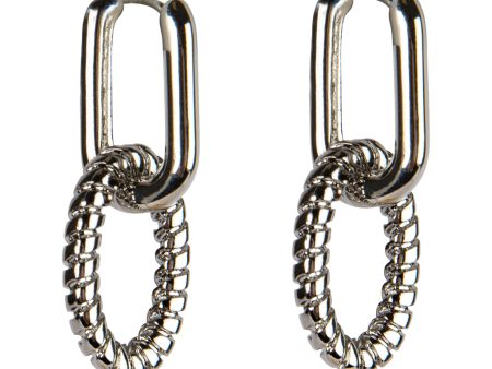 LINK EARRING SILVER For Cheap