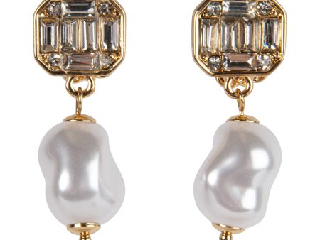 PEARL EARRING GOLD Cheap