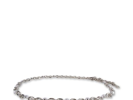 PEARL LINK BELT SILVER Online Hot Sale