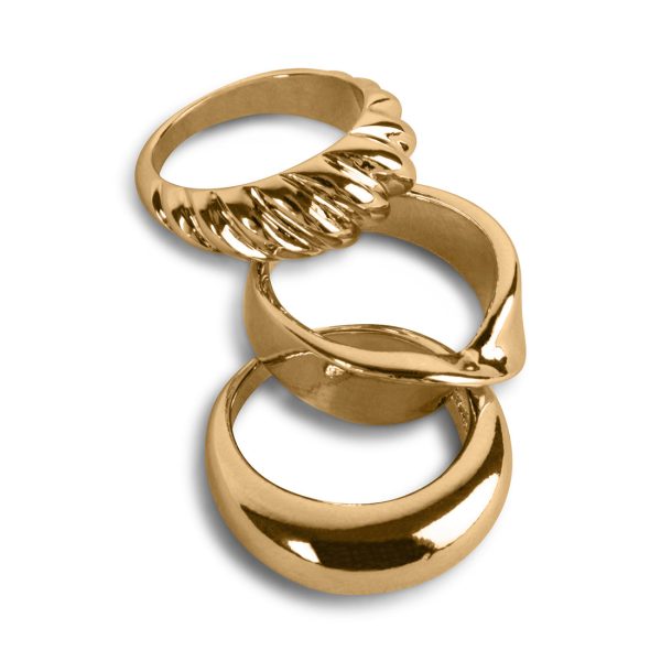 TRIPLE RING SET GOLD Online now