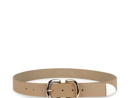 DOUBLE D-LINK BELT TAN Fashion